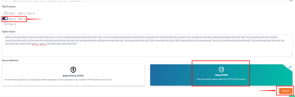 CloudStick Final Submit - TLS, Cipher, HTTPS Redirect