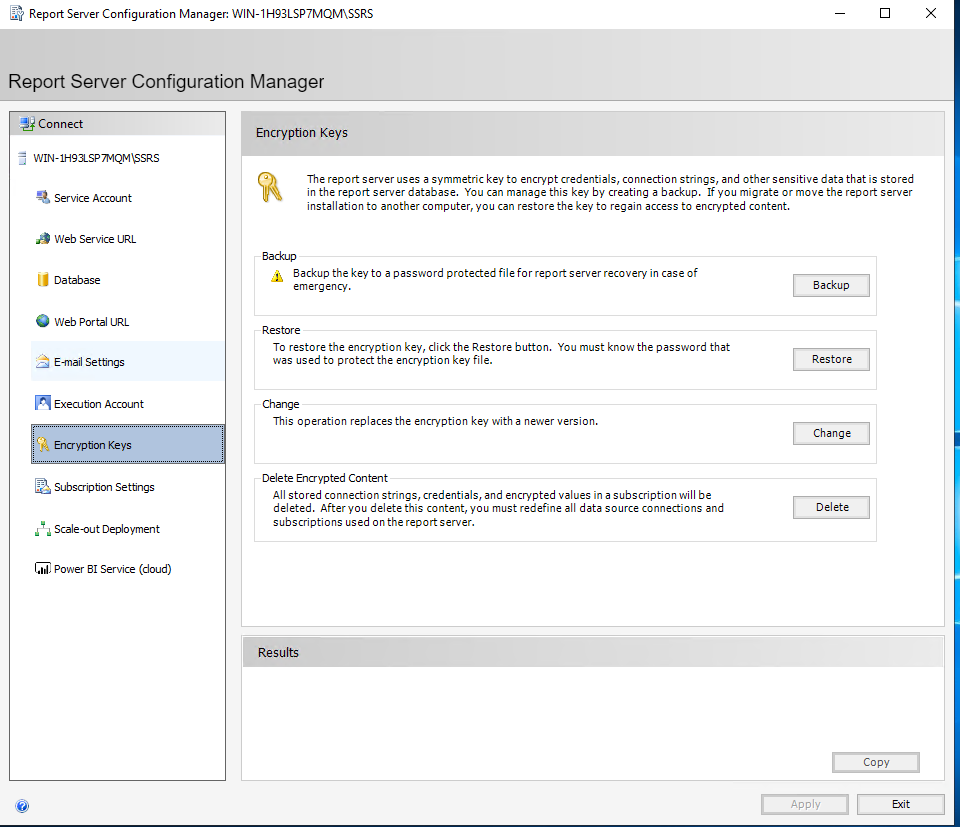 setup encryption keys